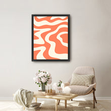 Liquid Retro Groovy Coral
