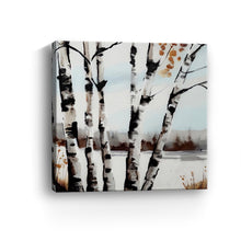 Birch Tree in Snowy Field