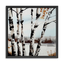 Birch Tree in Snowy Field