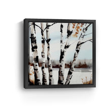 Birch Tree in Snowy Field