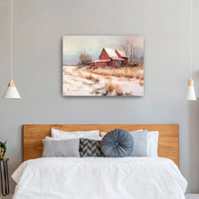 Red Barn on Snowy Winter