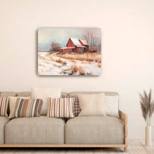 Red Barn on Snowy Winter