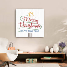 Christmas and New Year Tree Line Art