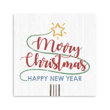 Christmas and New Year Tree Line Art