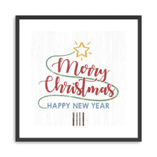 Christmas and New Year Tree Line Art