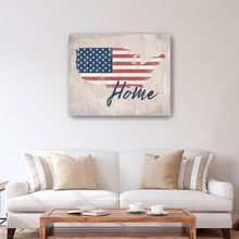 Distressed Home Script With Flag