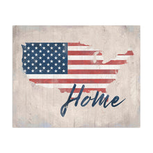 Distressed Home Script With Flag