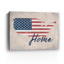 Distressed Home Script With Flag