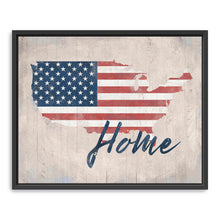 Distressed Home Script With Flag