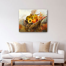 Autumn harvest wheelbarrow