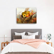 Autumn harvest wheelbarrow