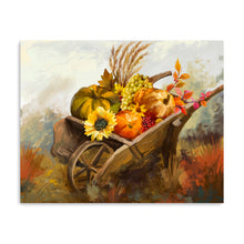Autumn harvest wheelbarrow