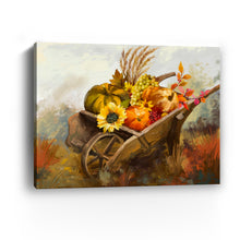 Autumn harvest wheelbarrow