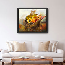 Autumn harvest wheelbarrow