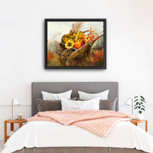 Autumn harvest wheelbarrow