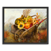 Autumn harvest wheelbarrow