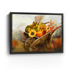 Autumn harvest wheelbarrow