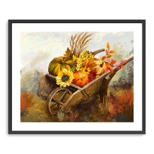 Autumn harvest wheelbarrow