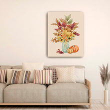 Flower Vase and Pumpkins