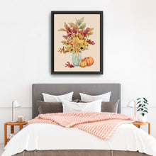 Flower Vase and Pumpkins