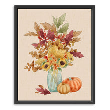 Flower Vase and Pumpkins
