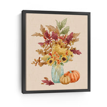 Flower Vase and Pumpkins