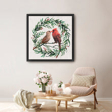 Christmas Birds on Wreath