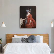 Madame Butterfly Red Dress Grey