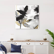 Black Petals Gold Leaves I