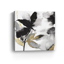 Black Petals Gold Leaves I