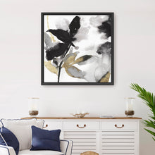 Black Petals Gold Leaves I