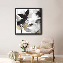 Black Petals Gold Leaves I