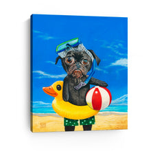 Pug at the Beach
