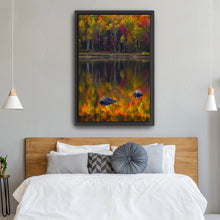 Birch Trunks Reflection - Sun and Shadow