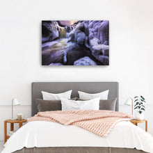 Icy Winter Waterfall Flume Falls