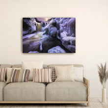 Icy Winter Waterfall Flume Falls