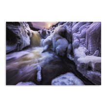 Icy Winter Waterfall Flume Falls