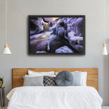 Icy Winter Waterfall Flume Falls