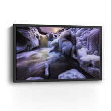 Icy Winter Waterfall Flume Falls