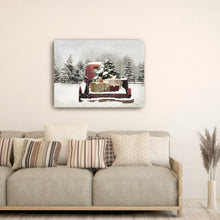 Snowy Presents Red Truck Bed