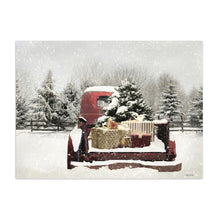 Snowy Presents Red Truck Bed