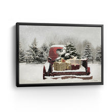 Snowy Presents Red Truck Bed