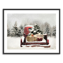 Snowy Presents Red Truck Bed