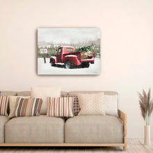 Winter Stop Red Truck