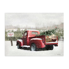 Winter Stop Red Truck