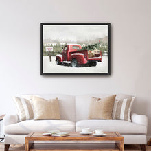 Winter Stop Red Truck