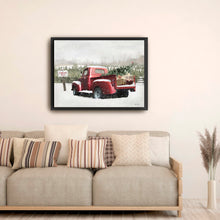 Winter Stop Red Truck