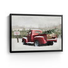 Winter Stop Red Truck