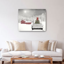 White Truck Red Barn you Can Plan on Me