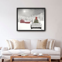 White Truck Red Barn you Can Plan on Me